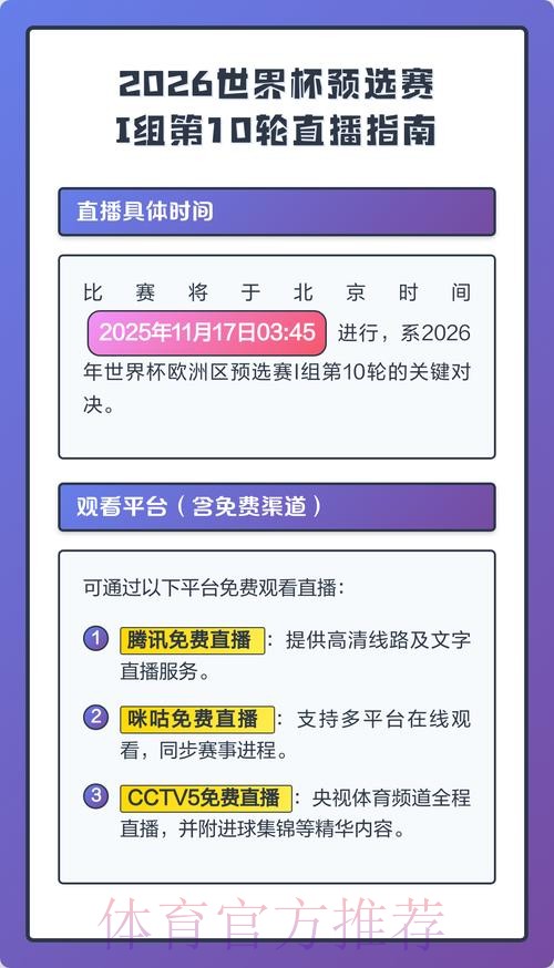 2026世界杯高清直播方法